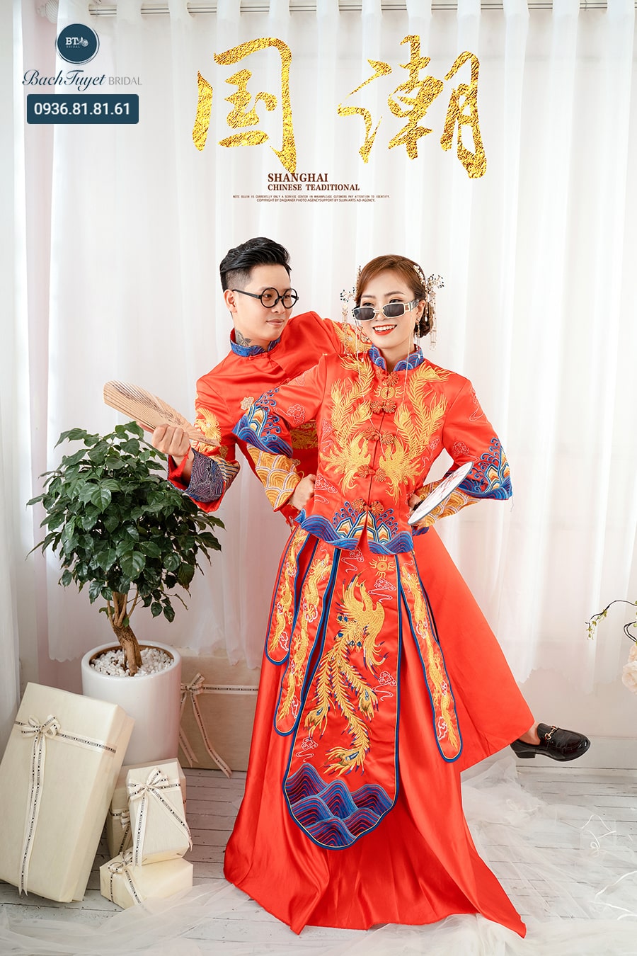 Áo khỏa cặp cưới Trung Hoa - Hoài Giang shop