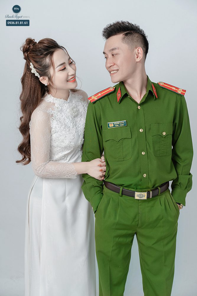 Ý tưởng chụp ảnh cưới mặc quân phục